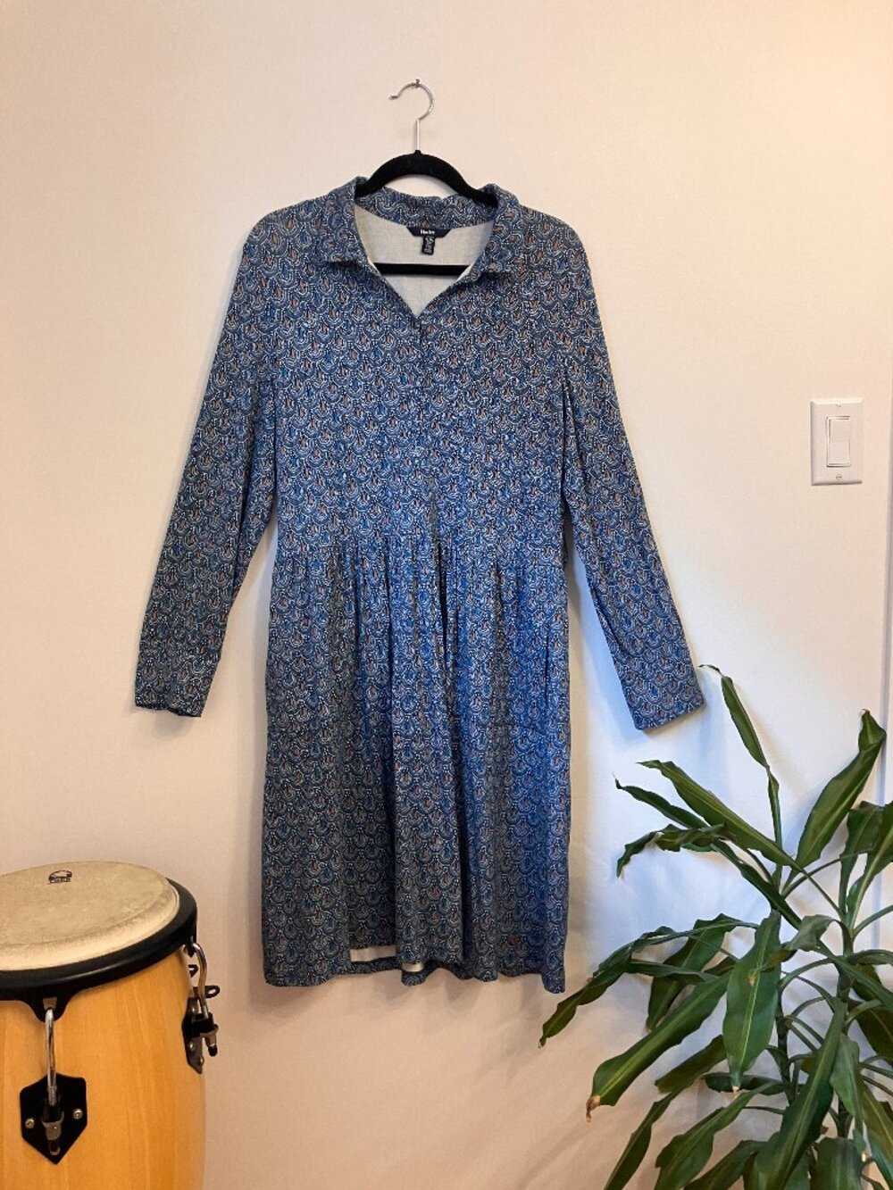 Hatley – Long Sleeve Shirt Dress | Navy Mandala/Paisley Print |
